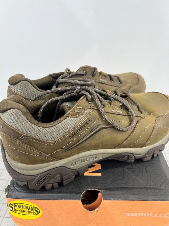Merrell Men’s Moab Adventure Moc Waterproof Hiking Shoes Tan Sz. 8.5 Lace-up New